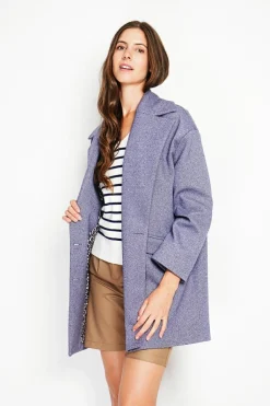 Manteau en Laine mélangée loup-Assuili Outlet