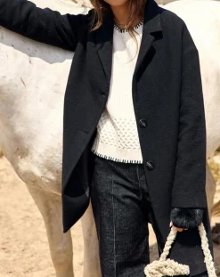 Femme Lauren Vidal Manteaux^Manteau en Laine mélangée Mirav noir