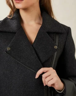 Femme Zapa Manteaux^Manteau en Laine mélangée Mélanie anthracite