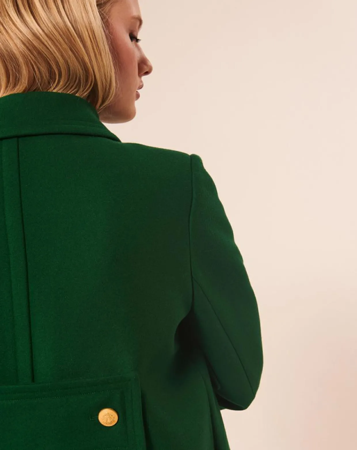 Manteau en Laine mélangée Marc émeraude-Tara Jarmon Discount