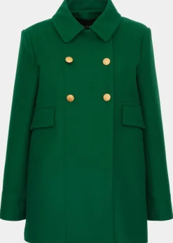 Manteau en Laine mélangée Marc émeraude-Tara Jarmon Discount