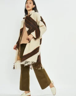 Manteau en Laine mélangée Nil café/beige-Lauren Vidal Online