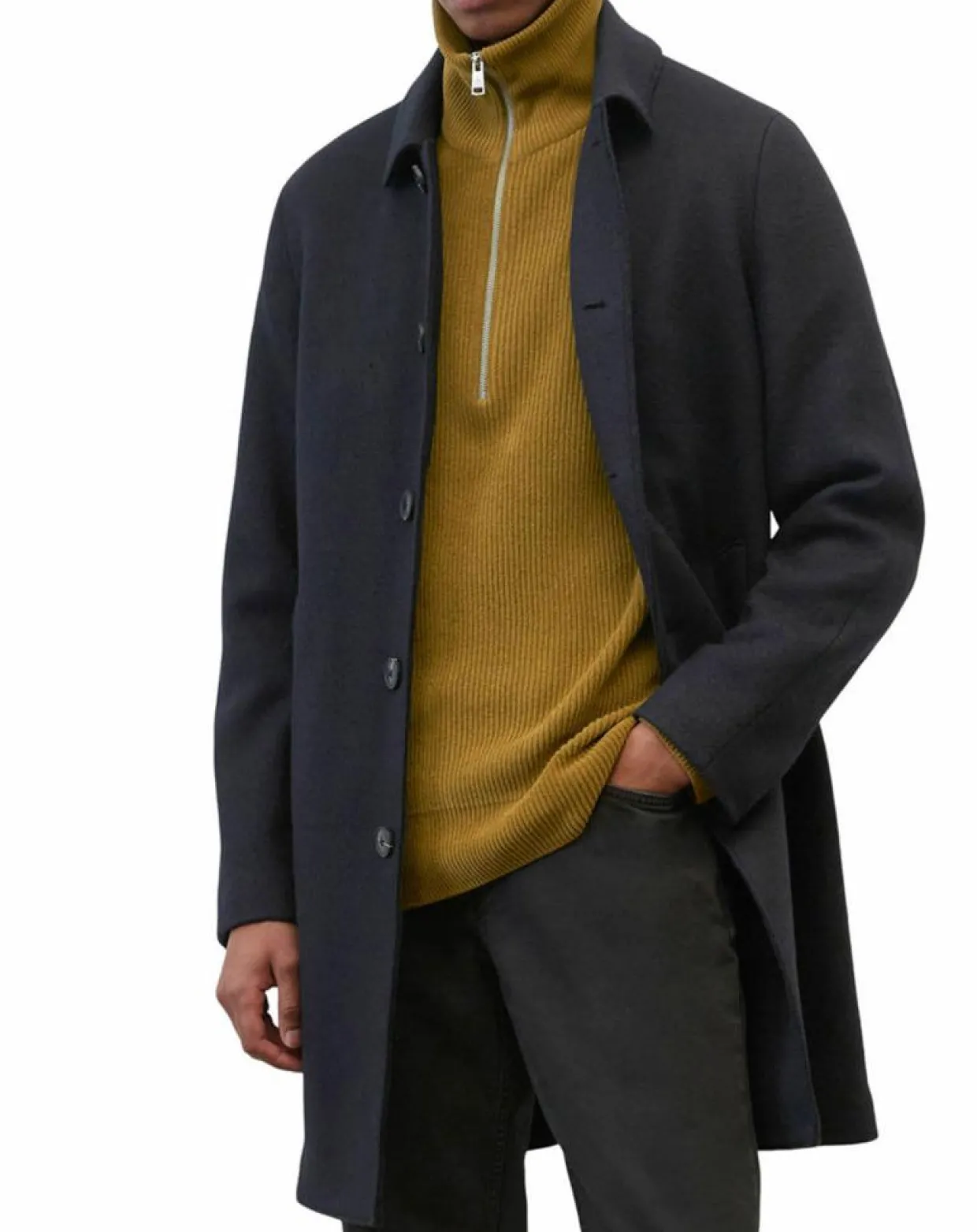 Manteau en Laine mélangée raglan noir-Marc O'Polo Outlet
