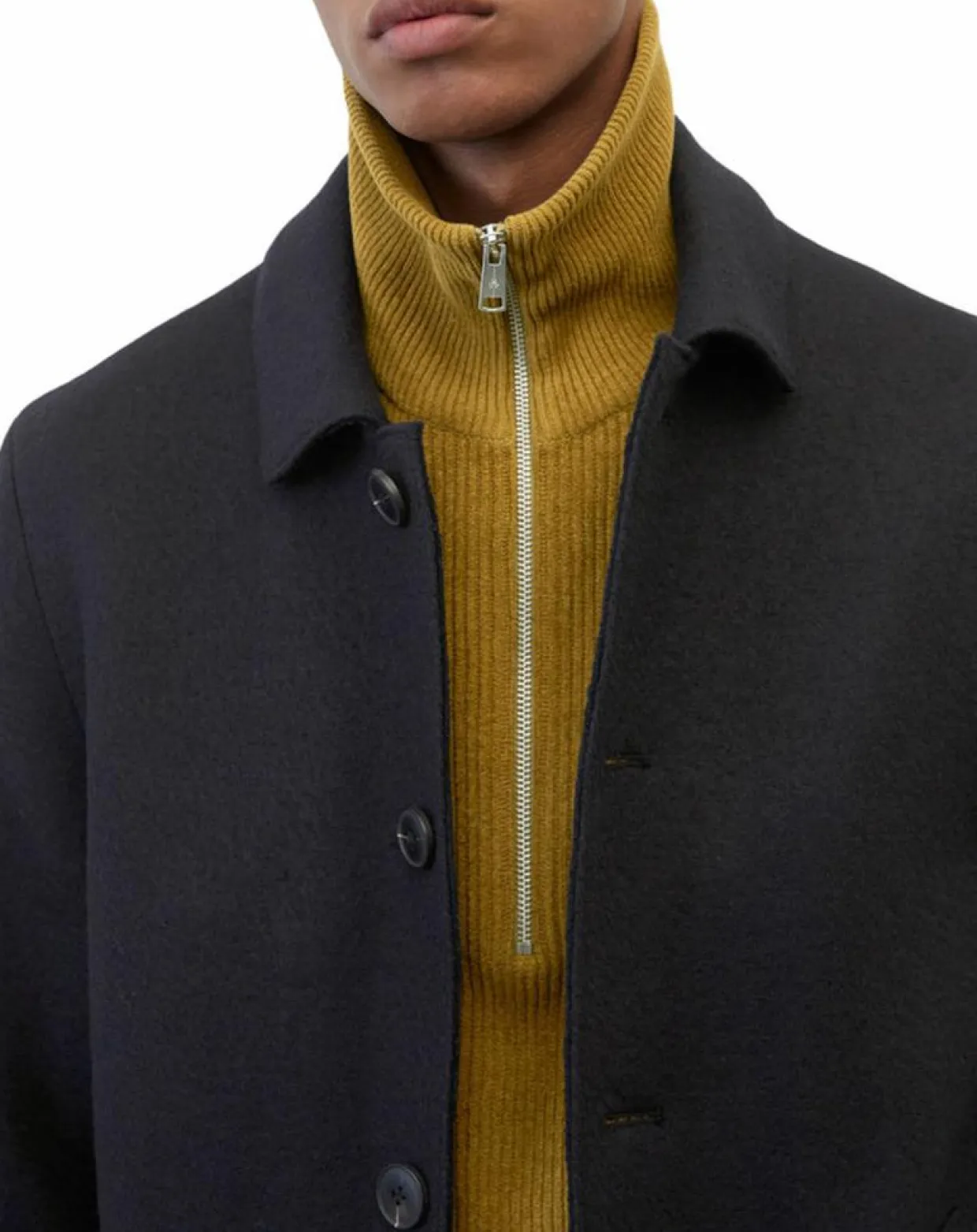 Manteau en Laine mélangée raglan noir-Marc O'Polo Outlet