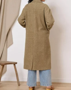 Manteau en Laine mélangée Travis kaki-Garance Paris Outlet
