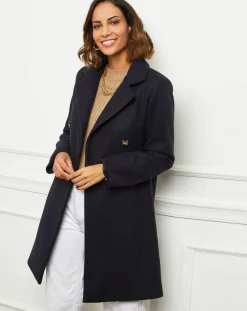 Femme L'Armoire de Suzette Manteaux^Manteau en Laine mélangée Zoe marine