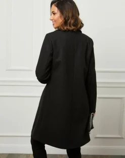 Manteau en Laine mélangée Zoe noir-L'Armoire de Suzette Discount