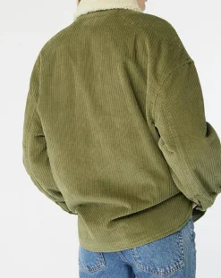 Manteau en Velours côtelé Lucky kaki-Billabong Clearance