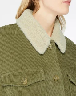 Manteau en Velours côtelé Lucky kaki-Billabong Clearance