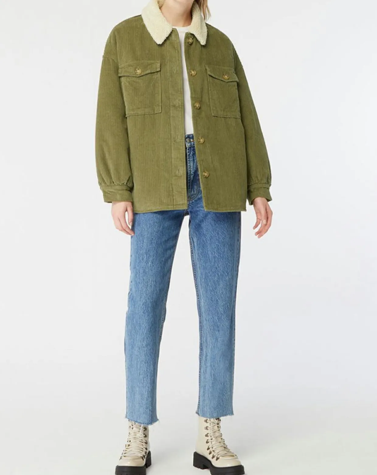 Manteau en Velours côtelé Lucky kaki-Billabong Clearance