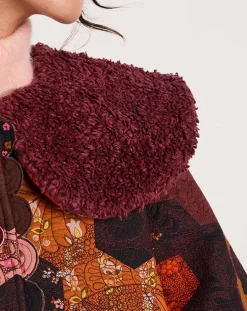 Femme Manoush Manteaux^Manteau fourré Médiéval Patchwork imprimé multicolore