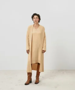 Femme Rodier Manteaux^Manteau Lily-Rose long 100% Cachemire ceinture beige chiné