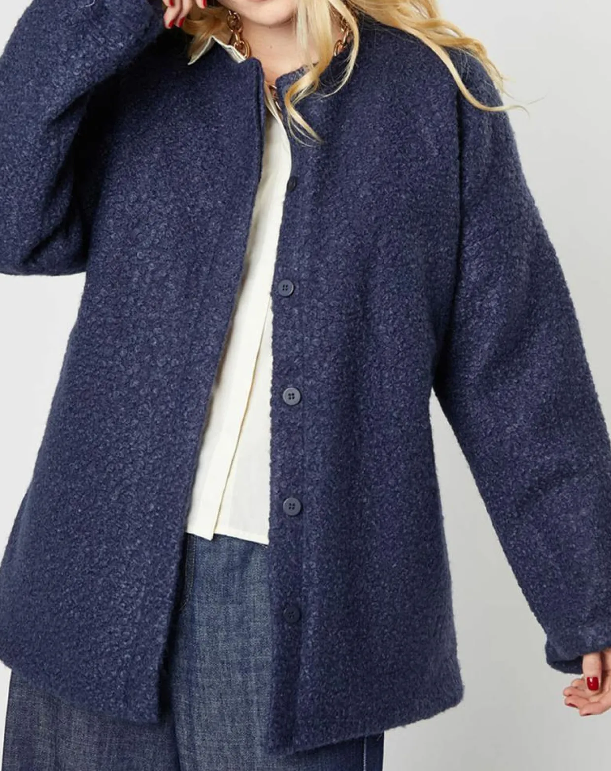 Manteau Lista marine-Karl Marc John Clearance