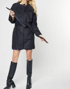 Manteau Livia ample noir-Karl Marc John Outlet