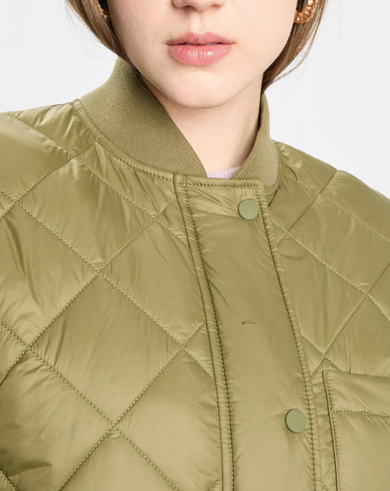Manteau long matelassé kaki-Marc O'Polo Outlet