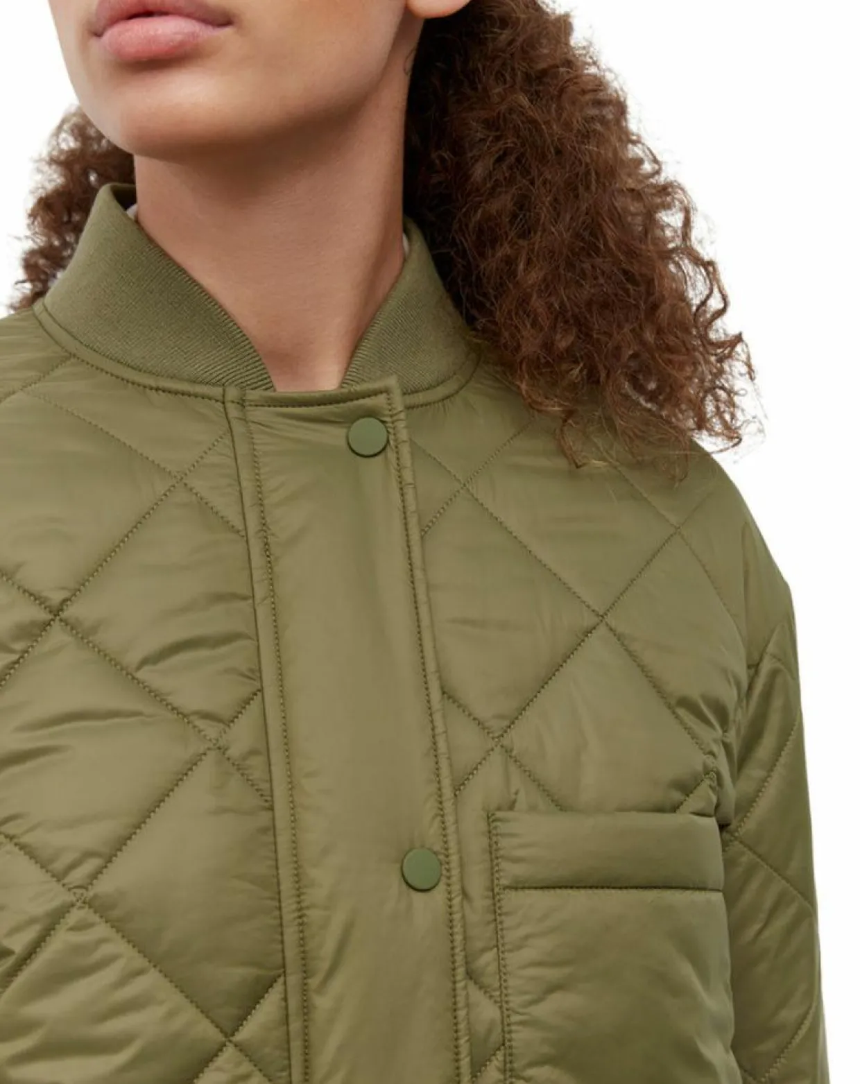 Manteau long matelassé kaki-Marc O'Polo Outlet