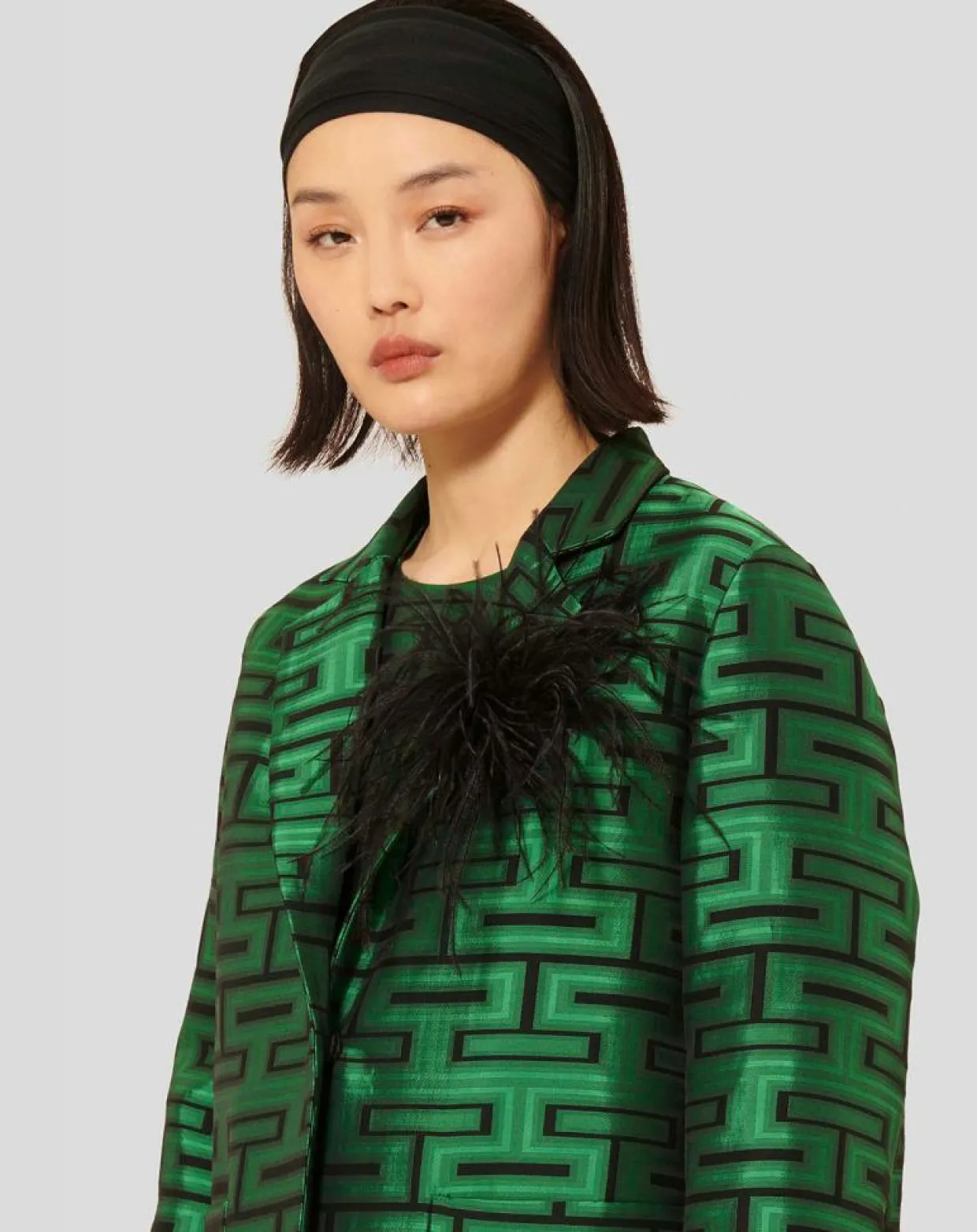 Femme Tara Jarmon Manteaux^Manteau Martin imprimé vert