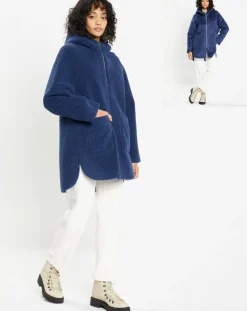 Femme Lou Andrea Manteaux^Manteau réversible en Fausse Fourrure Avi Mont indigo
