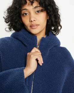 Femme Lou Andrea Manteaux^Manteau réversible en Fausse Fourrure Avi Mont indigo