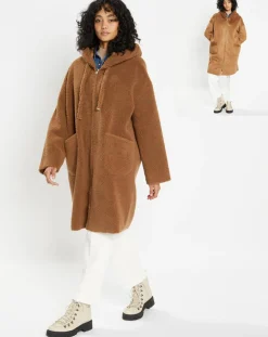 Femme Lou Andrea Manteaux^Manteau réversible en Fausse Fourrure 319S Mont toffee