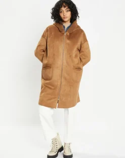 Femme Lou Andrea Manteaux^Manteau réversible en Fausse Fourrure 319S Mont toffee