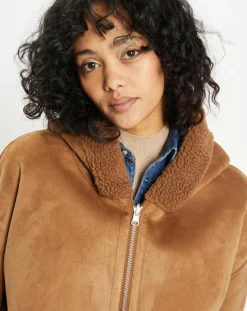 Femme Lou Andrea Manteaux^Manteau réversible en Fausse Fourrure 319S Mont toffee