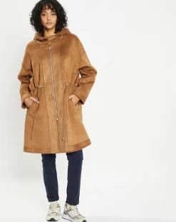 Femme Lou Andrea Manteaux^Manteau réversible en Fausse Fourrure Happy toffee