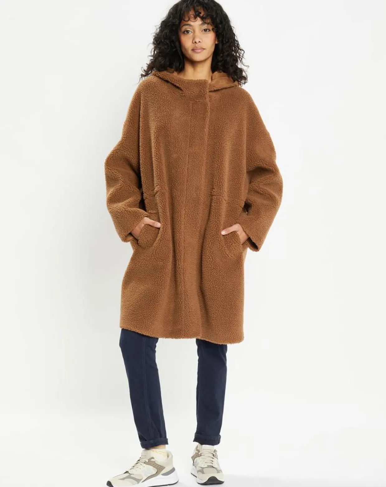Femme Lou Andrea Manteaux^Manteau réversible en Fausse Fourrure Happy toffee