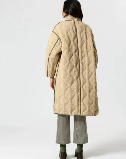 Manteau réversible Marie kaki/beige-The Korner Clearance