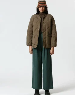 Manteau réversible Virginie kaki/beige-The Korner Online