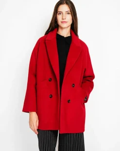 Manteau Sandra bordeaux-Assuili Clearance