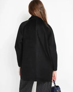 Manteau Sandra noir-Assuili Outlet