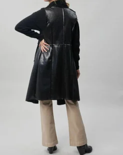 Femme Lauren Vidal Manteaux^Manteau sans manches en fausse peau lainée Vogue noir
