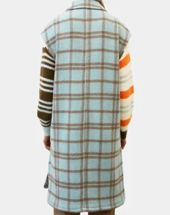 Femme Marc O'Polo Manteaux^Manteau sans manches en Laine mélangée Campagne à carreaux bleu