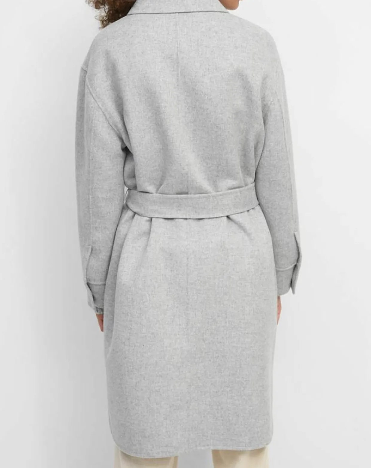 Femme Marc O'Polo Manteaux^Manteau surchemise en Laine mélangée à ceinture gris clair