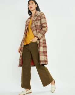 Manteau West à carreaux épice-Lauren Vidal Clearance