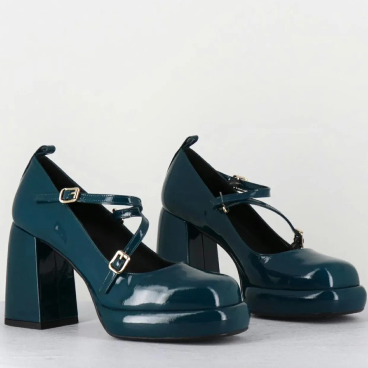 Femme Garrice Lab Sandales À Talons^Mary Jane en Cuir abra bleues - Talon : 8cm