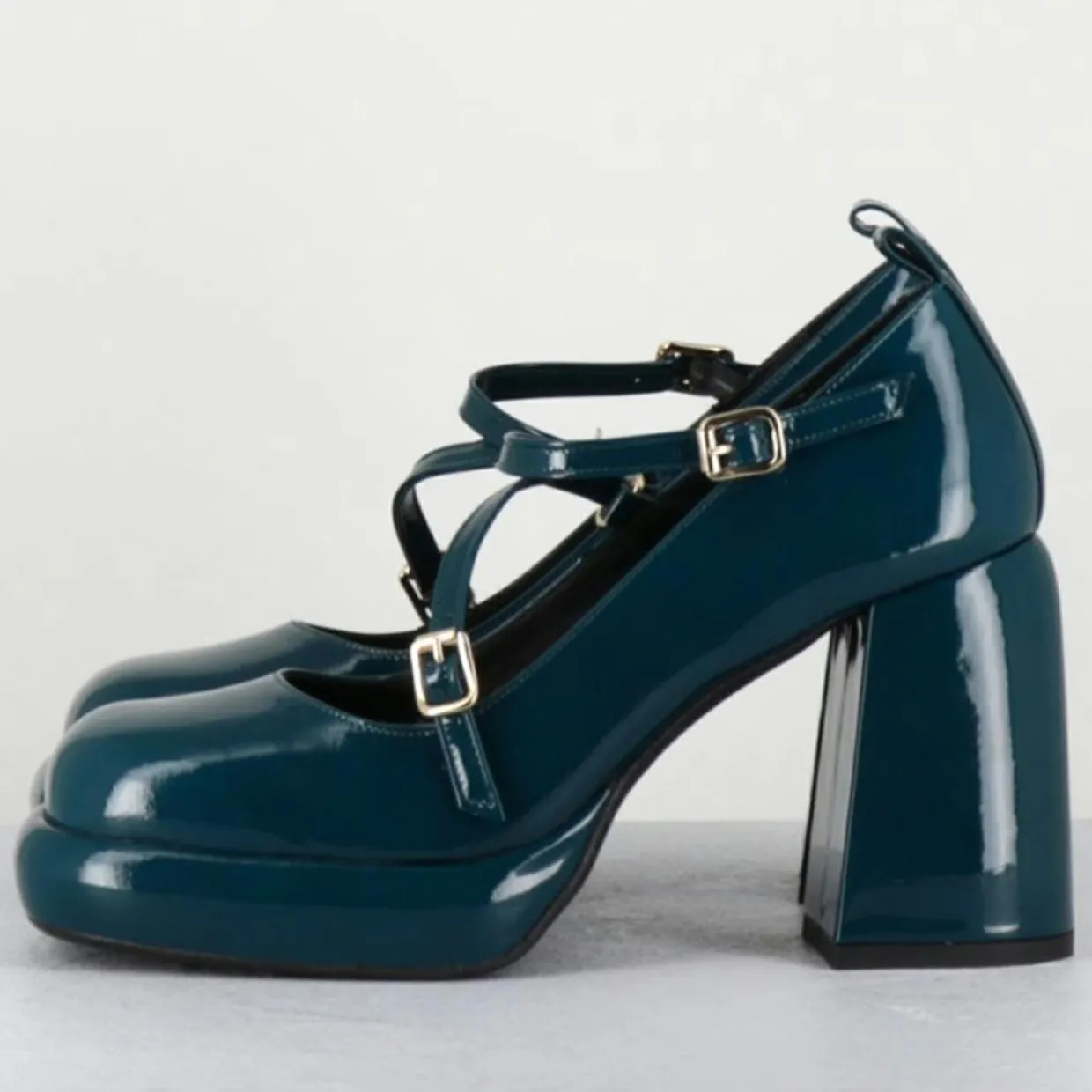 Femme Garrice Lab Sandales À Talons^Mary Jane en Cuir abra bleues - Talon : 8cm