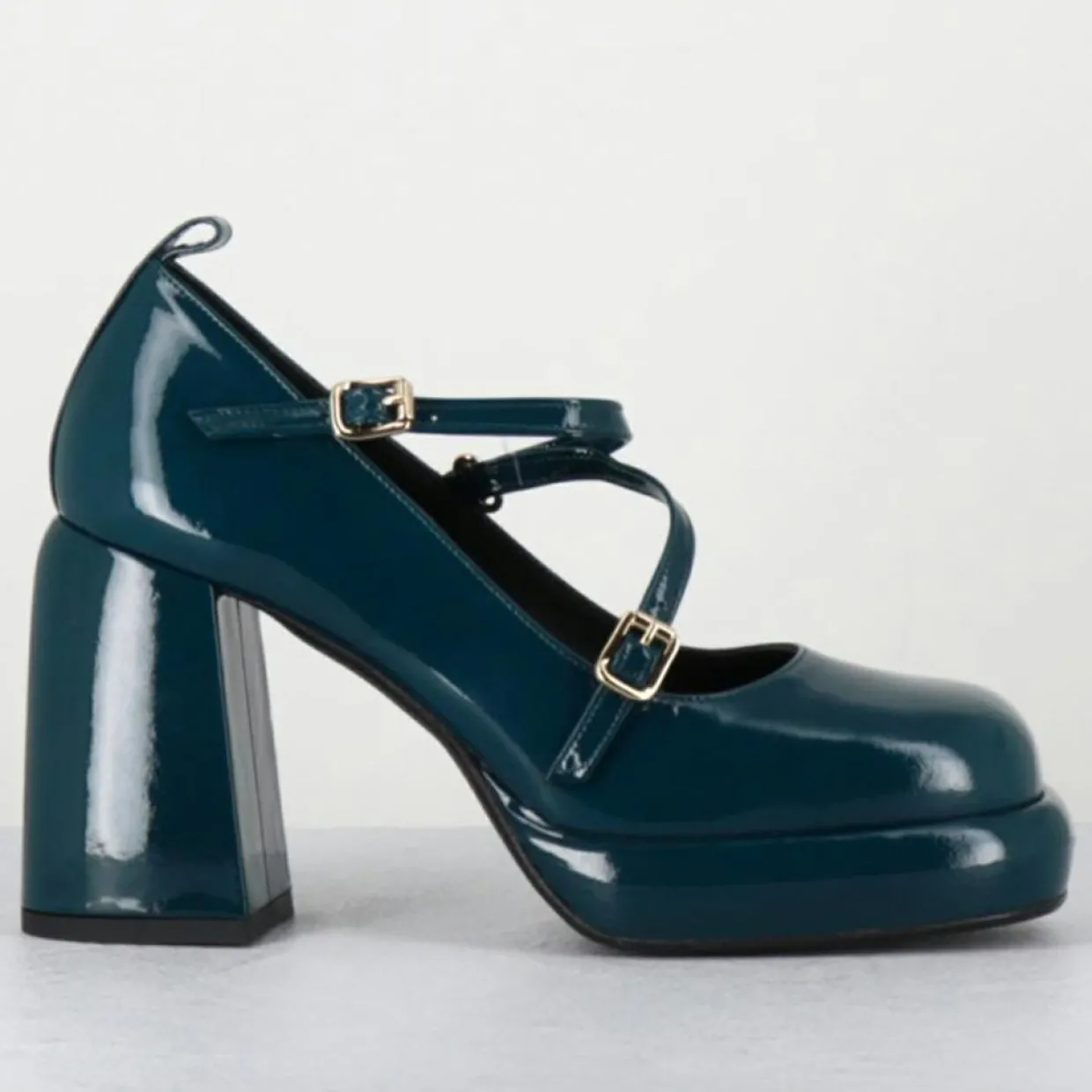 Femme Garrice Lab Sandales À Talons^Mary Jane en Cuir abra bleues - Talon : 8cm