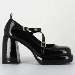Femme Garrice Lab Sandales À Talons^Mary Jane en Cuir abra noires - Talon : 9.5cm
