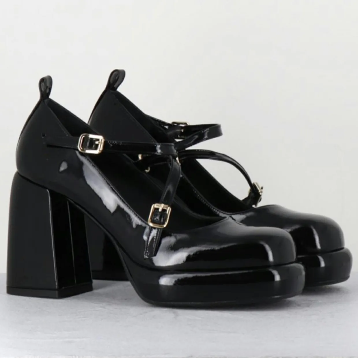 Femme Garrice Lab Sandales À Talons^Mary Jane en Cuir abra noires - Talon : 9.5cm