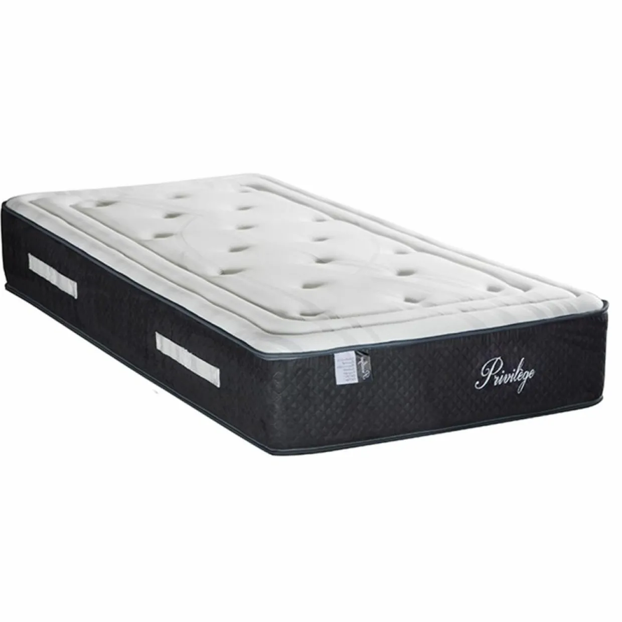 Matelas Mémoire de forme Privilège anthracite/blanc - 90x190 cm-Bellecour Outlet