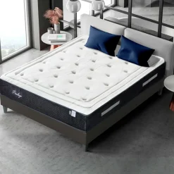 Matelas Mémoire de forme Privilège anthracite/blanc - 90x190 cm-Bellecour Outlet