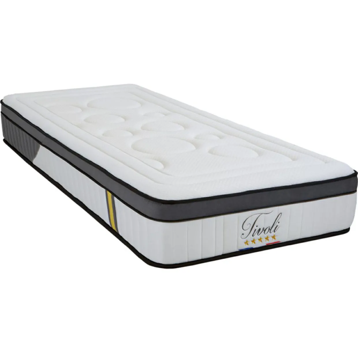 Matelas Tivoli Mémoire de forme et Mousse Supersoft blanc - 90x190 cm-Bellecour