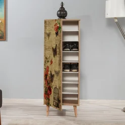 Meuble à chaussure Filinta chêne - 50x135x38 cm-Wooden Art Discount