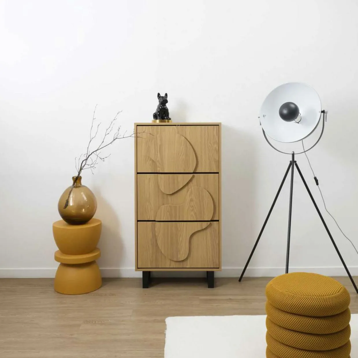 Home Deco Factory Meubles De Rangement^Meuble à chaussures Calypso marron/noir - 60x24x115 cm