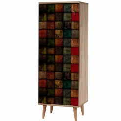Meuble à chaussures Filinta multicolore - 50x128x38 cm-Wooden Art Sale