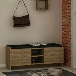 Meuble à chaussures zulla naturel - 37x110x43 cm-Wooden Art Discount