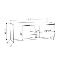 Meuble à chaussures zulla naturel - 37x110x43 cm-Wooden Art Discount