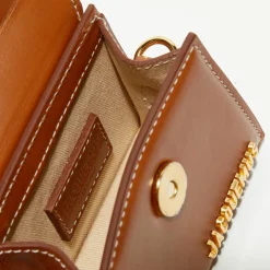 Micro sac à main en Cuir Le Chiquito marron - 12x9 cm-Jacquemus